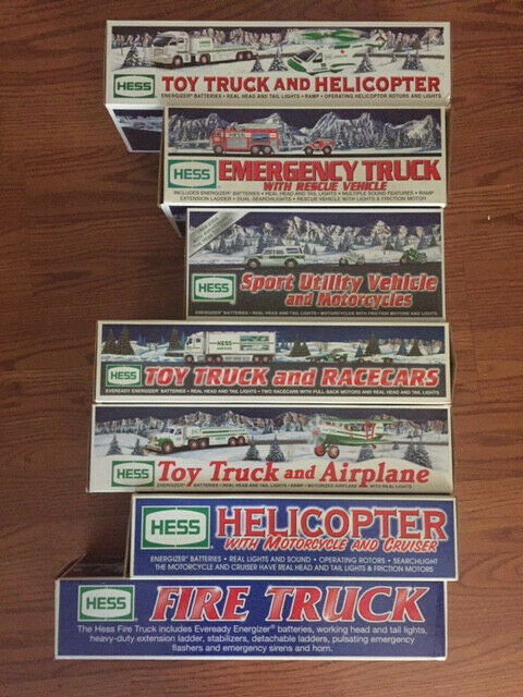 hess toy truck collection lot nib
