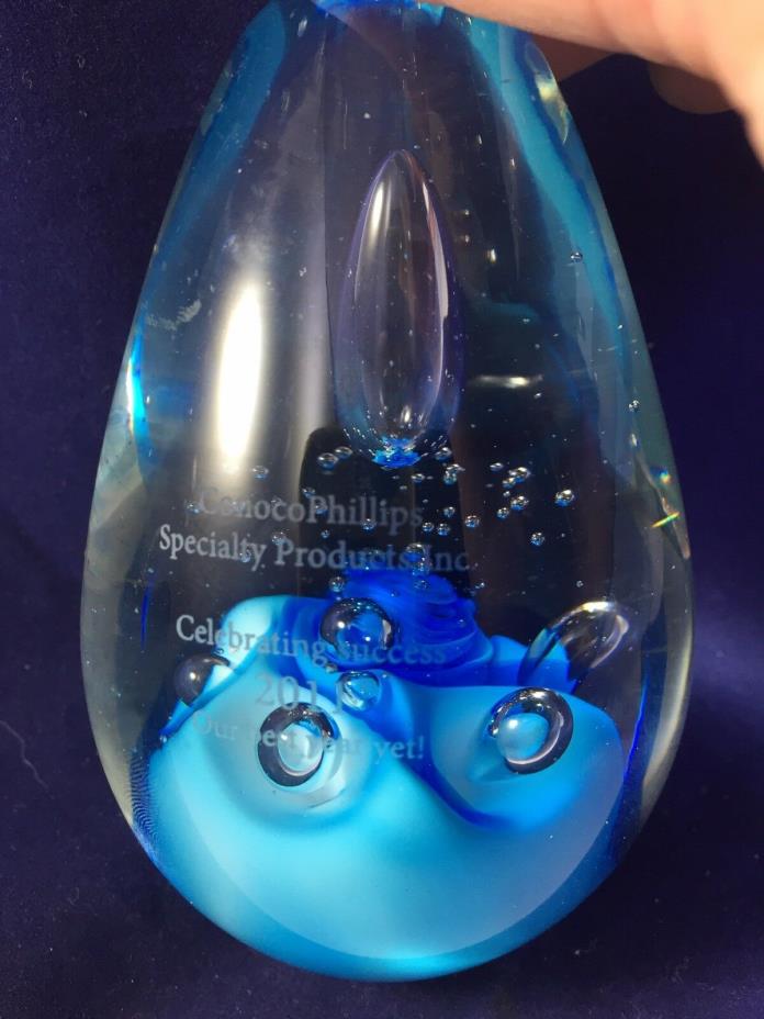 CONOCOPHILLIPS ENGRAVED LARGE EGGSHAPED PAPERWEIGHT-SPECIALTY PRODUCTS INC. 2011