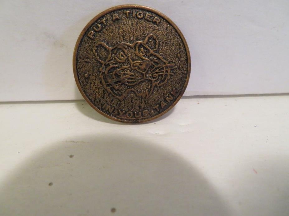 Vintage ESSO Put a Tiger in Your Tank! Happy Motoring COIN/MEDAL  RARE GAS PUMP