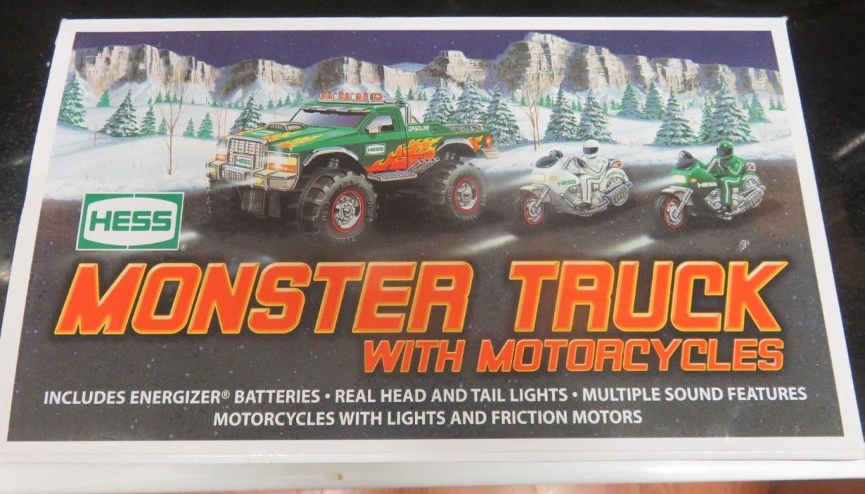 NIB 2007 Hess Monster Truck with Motorcycles