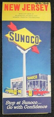 '63-'64 Sunoco New Jersey Map