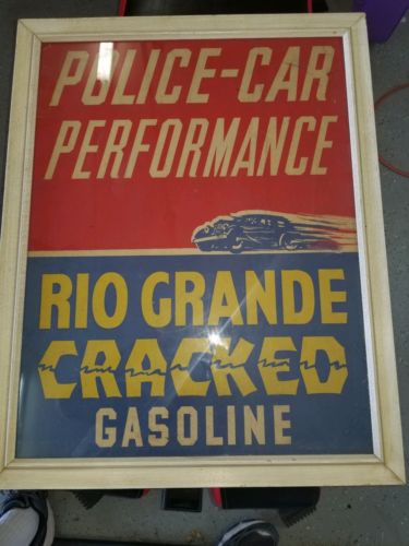 Rio Grande Cracked Gasoline Poster, original, framed