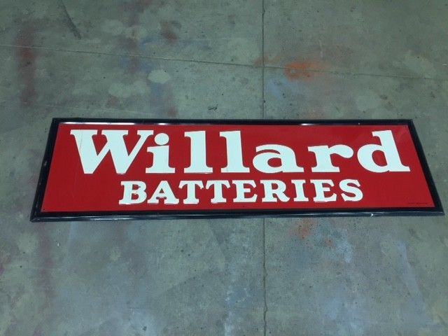 Willard Batteries Tin Sign