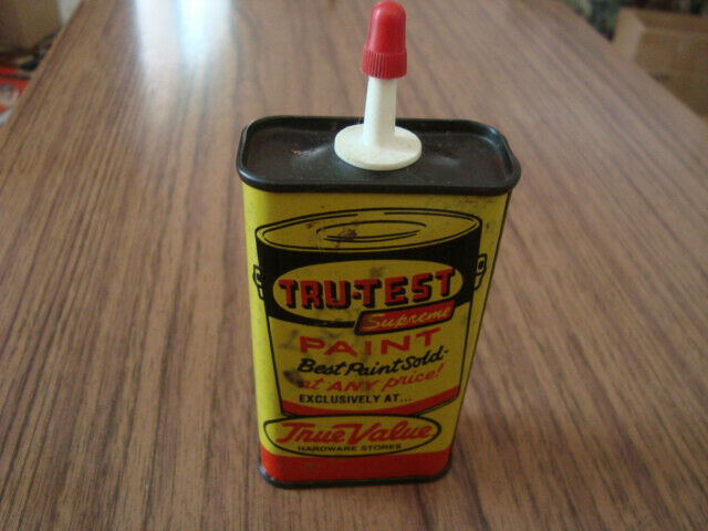 Vintage 4oz Tru-Test Household Oil Can Home & Auto True Value Hardware Store