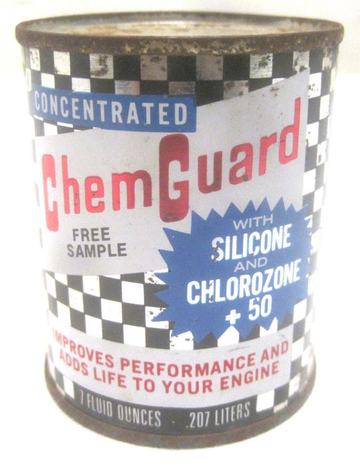 Vintage Full Chem Guard Top Lube Can - Gas Station & Oil Advertising - Chicago