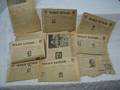 Lot of 10 vintage 1958-59 Texaco EMPLOYEEnewsletters and articles from Beacon NY