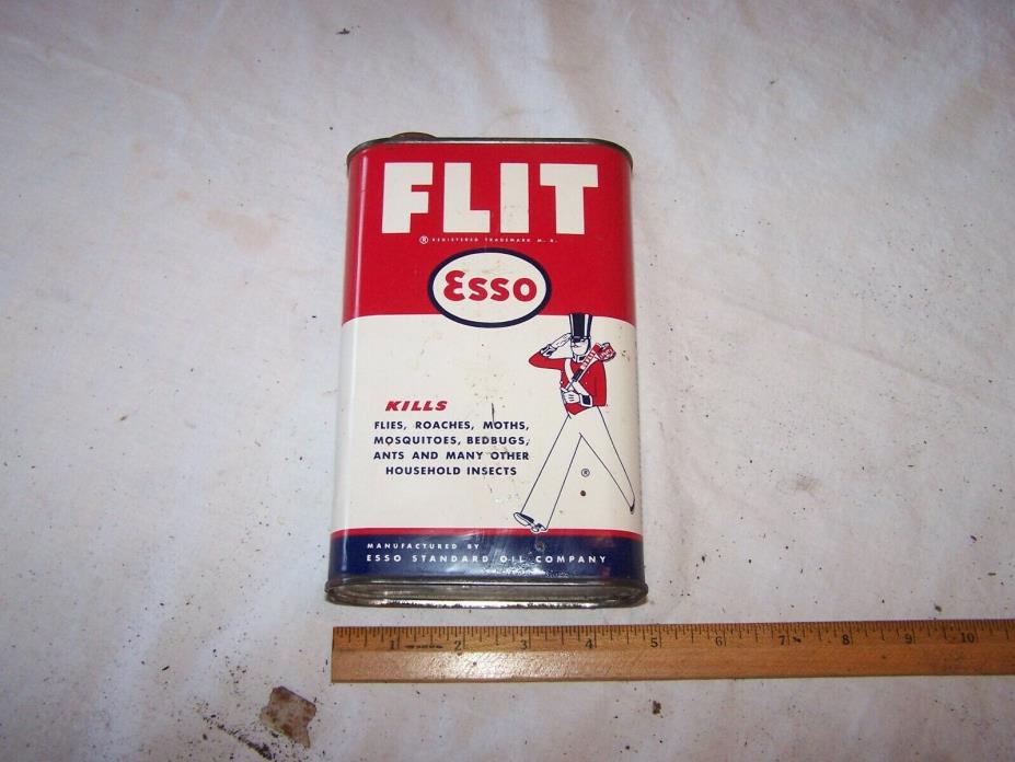 Vintage ESSO FLIT Can That Held Insecticide To Refill Bug Sprayers