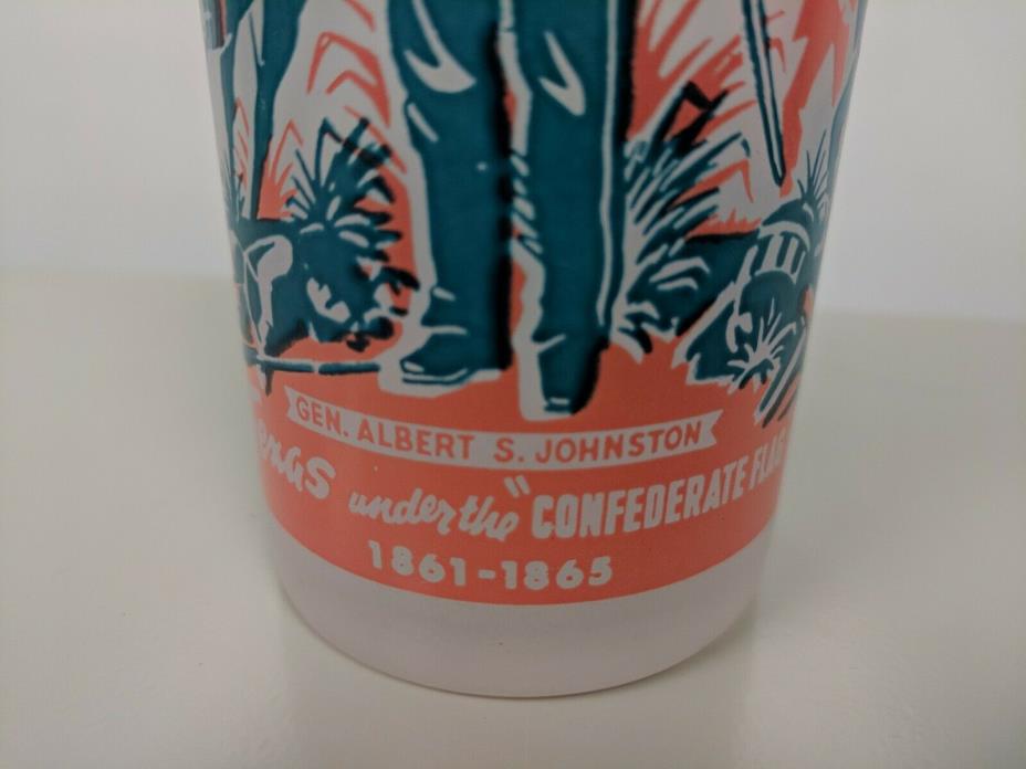 50's Knox Oil Texas Frosted Glass Confederate General ALBERT S. JOHNSTON Mint