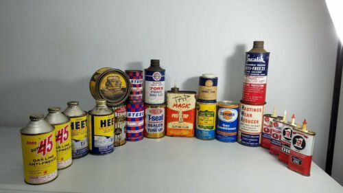 ????Vintage Large 20 Lot Misc. Oil Cans Gas Advertising Original Collection????