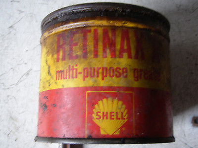 VINTAGE SHELL RETINAX A, MULTI-PURPOSE GREASE, 1 LB. CAN