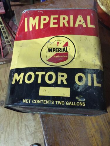 Imperial Motor Oil 2 Gal Metal Empty Can