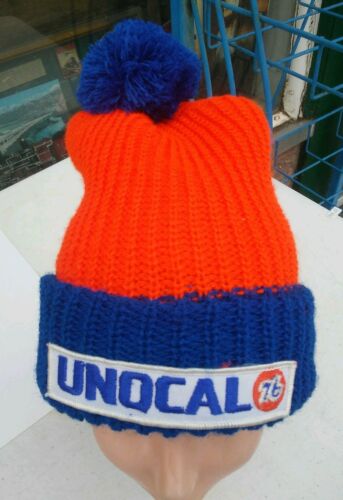 Vintage Orange/Blue Union 76 Gas Station Stocking Cap Hat