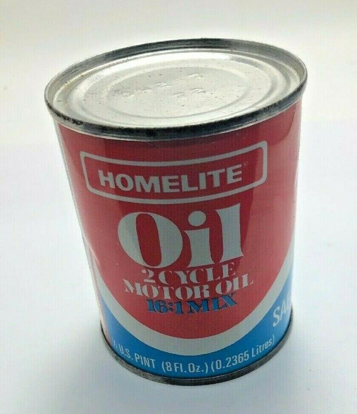 Vintage Homelite 2 Cycle  Oil Can Never Opened Chainsaw Advertising Gas