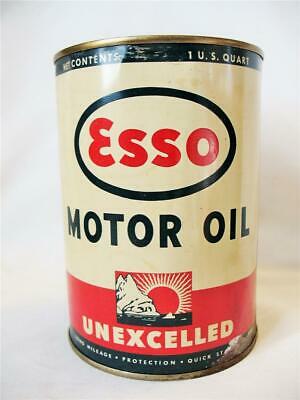 Vtg ESSO Standard Uniflo Motor Oil  Quart Can  Full  Unopened