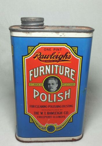 Can Collector Rawleighs Furniture Polish 1 Pint Can All Metal