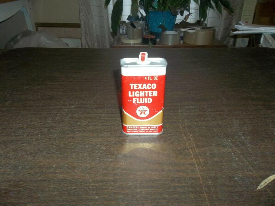 Vintage Empty Texaco Lighter Fluid Handy Oiler Can Gas Oil Advertising!