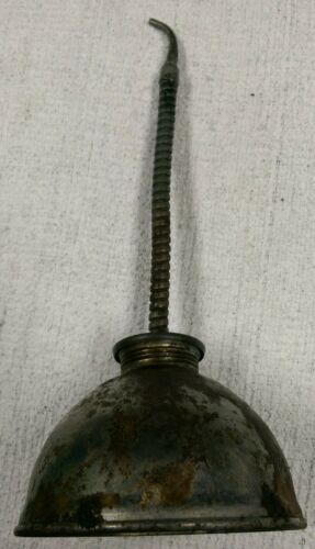 Vintage Thumb Pump Oiler oil Can with Adjustable Spout