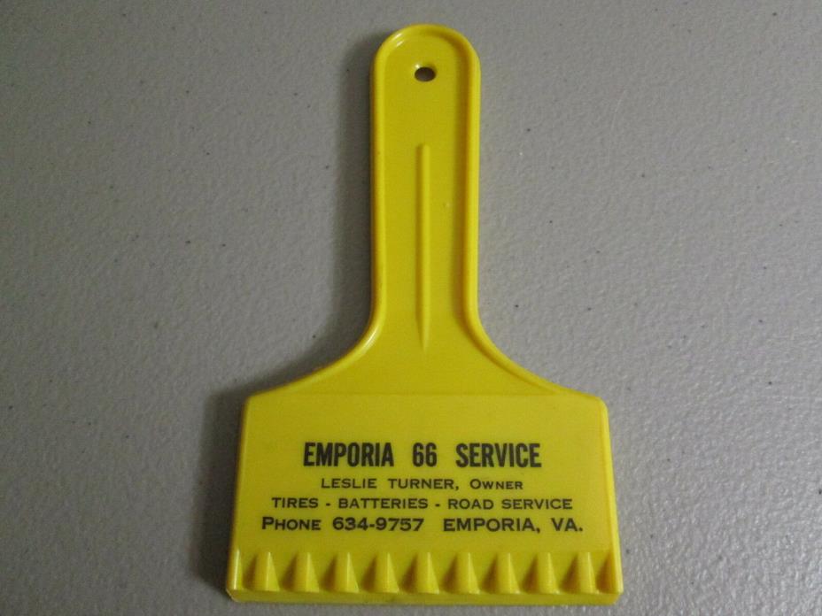 Vintage Emporia Virginia 66 Service Station Ice Scraper