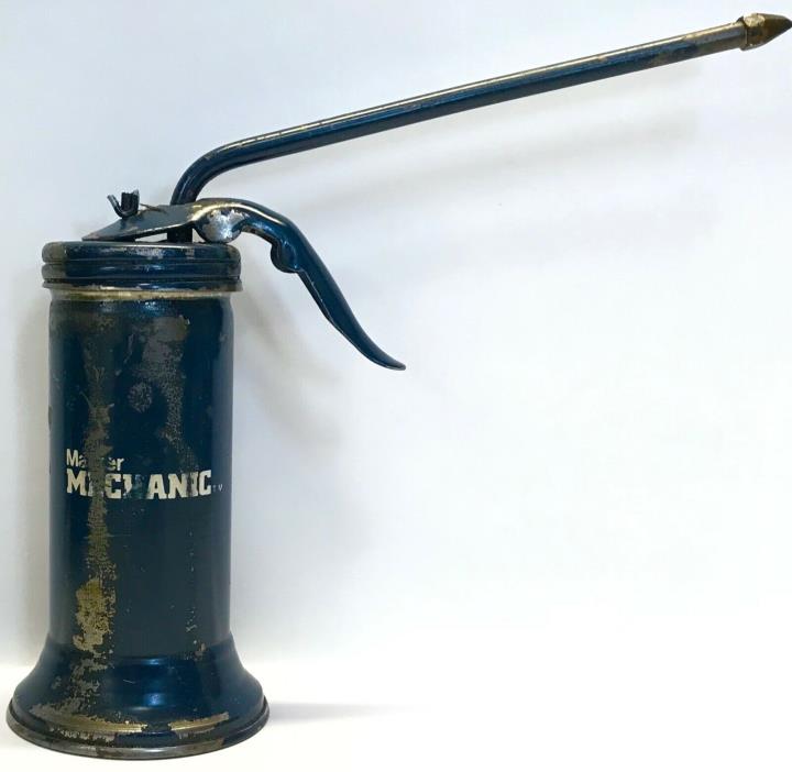 Vintage Eagle Oil Can Oiler Finger Pump with Fixed Spout.