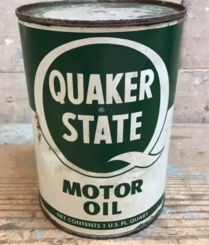 Quaker State Motor Oil 1 Quart Can - FULL - UNOPENED -  SAE 30 Vintage