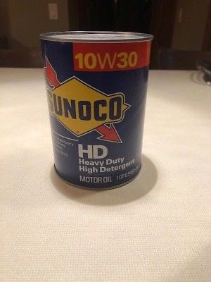 Vintage~~Sunoco HD Heavy Duty~Motor Oil Can Quart~~Gas & Oil Advertising