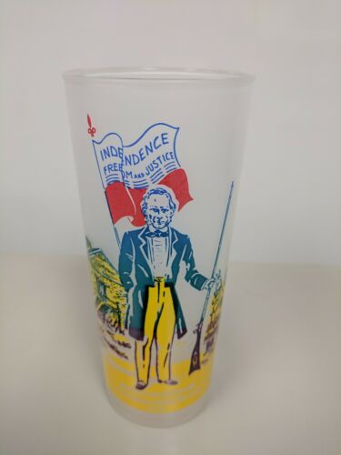 50's Knox Oil Texas Flags Frosted Glass Independence Flag HAYDEN EDWARDS Mint