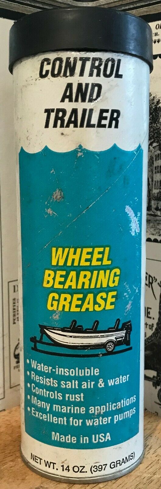 Vintage Control And Trailer Wheel Bearing Grease Tube / Container - Boat - Dixon