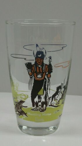 Famous Oklahoma Indians Clear Glass Hunting Horse Kiowa Blue Eagle Knox Oil