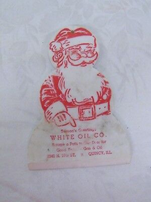 Vintage Season's Greetings White Oil Co. Quincy, Ill.