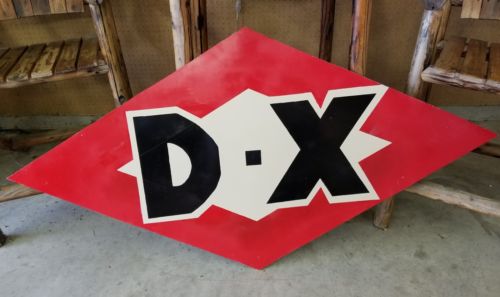 Huge 66x34 double sided D-X oil gas steel hand painted metal sign Heavy