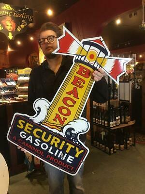 beacon  gas oil porcelain sign huge make an offer!!!!