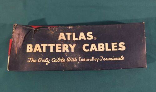 Vintage or Antique ATLAS Battery Cables NOS NIB Gas & Oil Automobile Rare