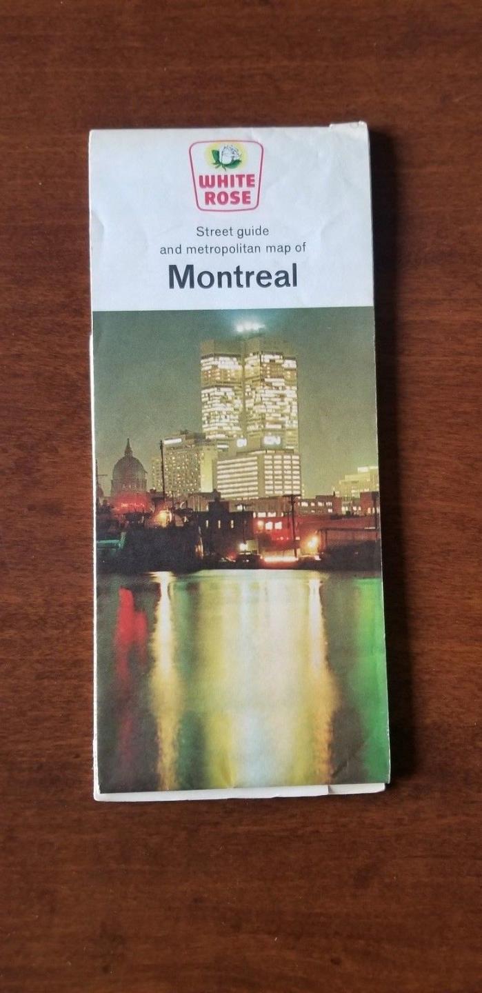 White Rose Street guide and metropolitan Road Map Montréal, gaz, oil Petroleum,
