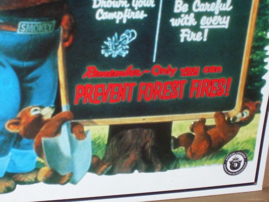 SMOKEY THE BEAR being a Teacher - With Tips To Prevent FOREST FIRE -> Great Sign
