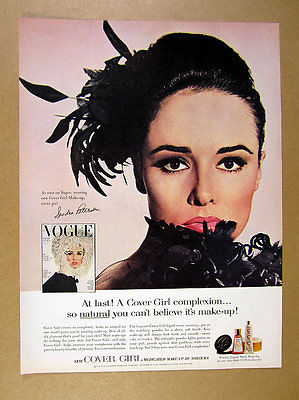 1964 Vogue cover model Sondra Peterson photo Cover Girl Make-up vintage print Ad