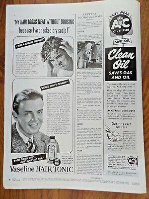 1942 Vaseline Hair Tonic Ad  1942 Buick General Motors Ad In to Win