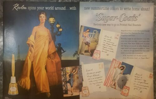 1961 Revlon Nail Polish Sugar Coats Pink Golds Pastels vintage print ad Hat