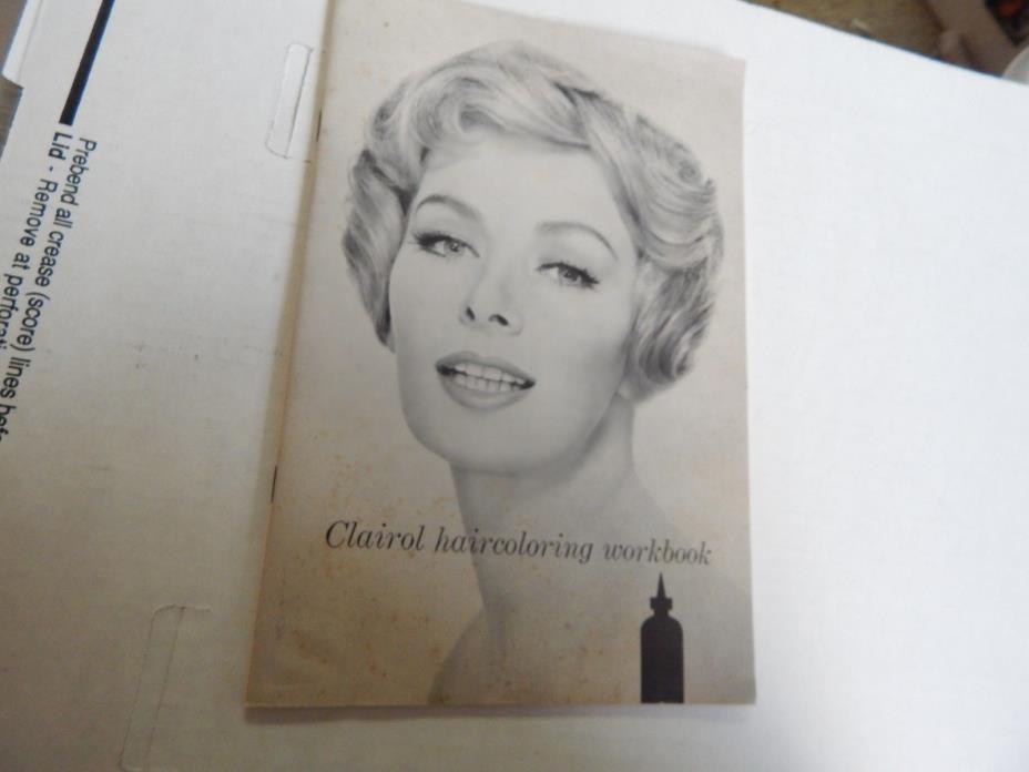 CLAIROL HAIRCOLORING WORKBOOK - NO DATE 1950s?