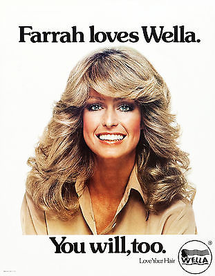 Farrah Fawcett Salon Poster advertising Wella Hair products 13 x 16 Giclee print