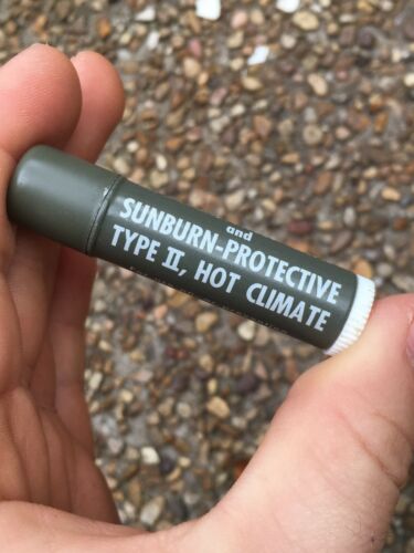Chap Stick - Military issue OD green metal tubes TYPE II, HOT CLIMATE