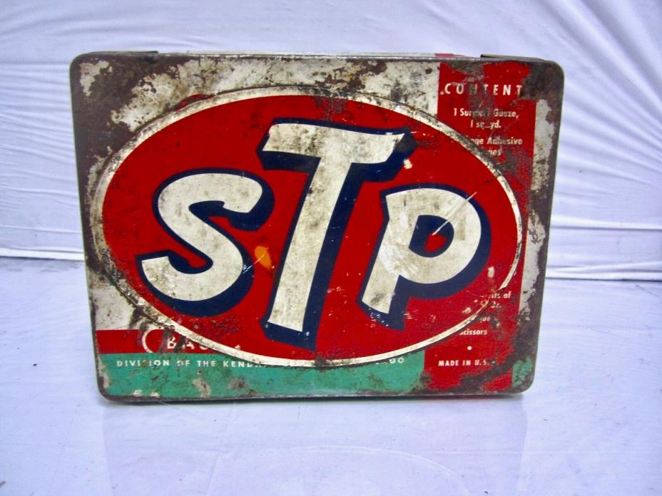 vintage metal box was first aid kit.. SEE DETAILS