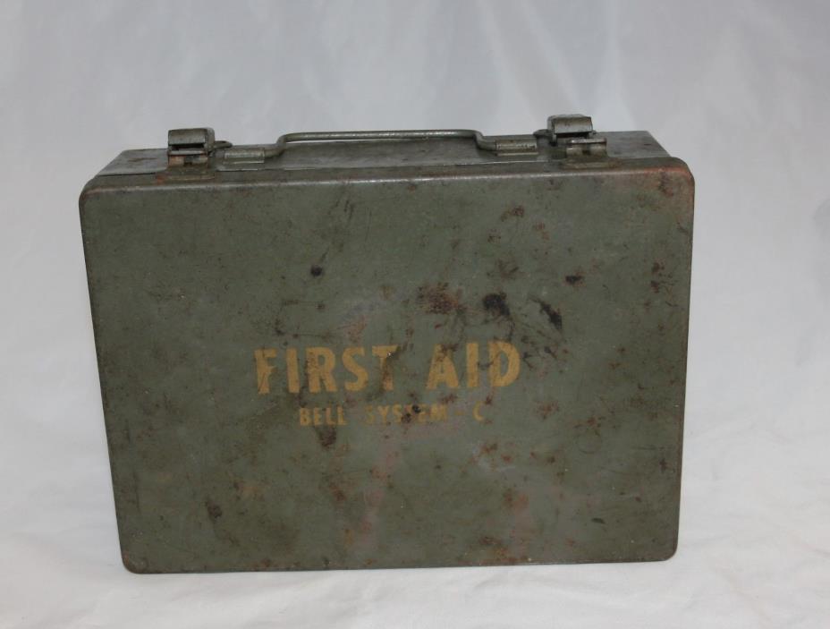 Vintage Bell System First Aid Kit  Metal Case No Contents