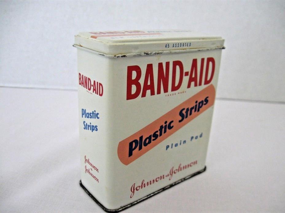 BAND AID Metal Tin Box Vintage Collectible