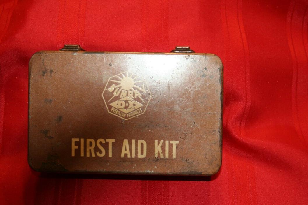 Vintage Metal Sunray Petroleum Products First Aid Kit