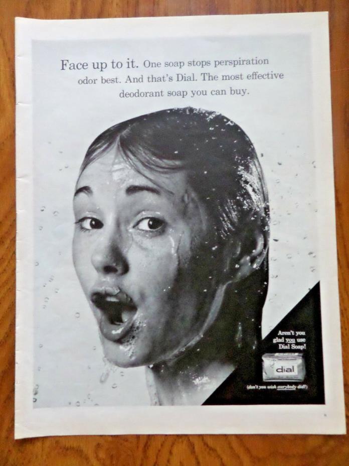 1965 Dial Soap Bar Ad Face up to It