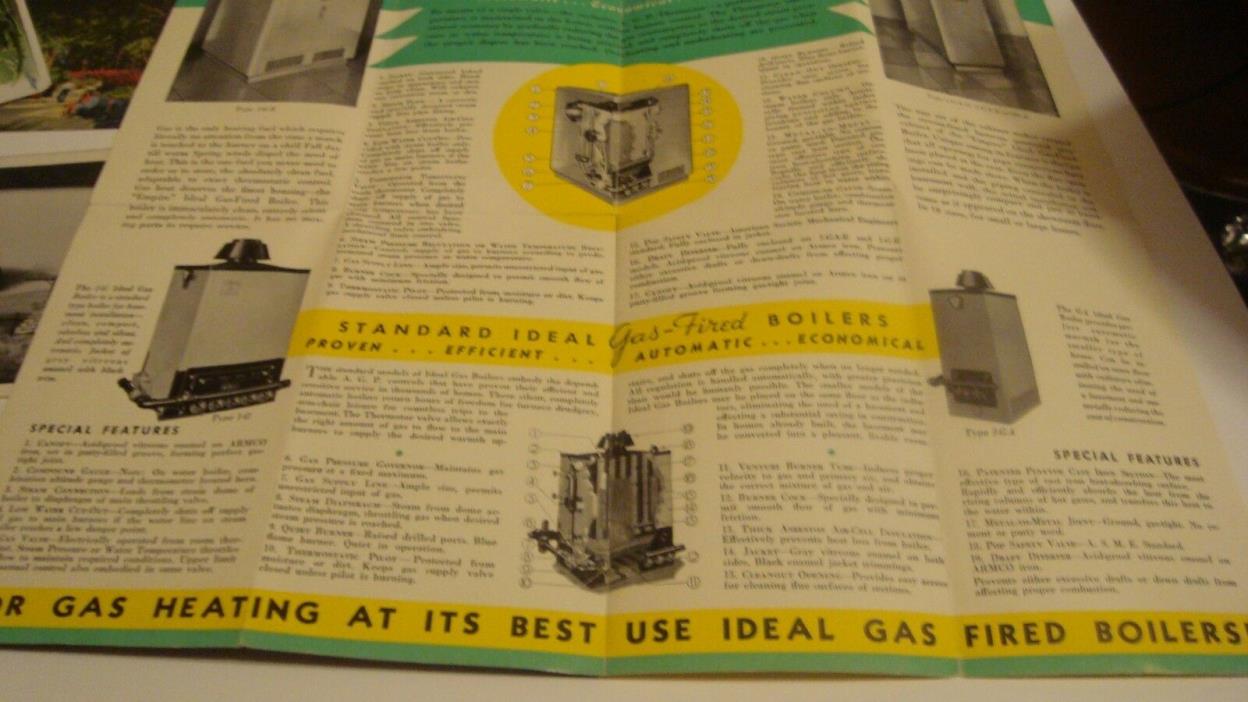 1939 vintage American Radiator & Standard Sanitary Co.Gas Heat Advertising Flyer