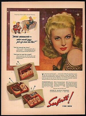 Vintage magazine ad SEAFORTH MENS TOILETRIES 1943 Irene Manning from Desert Song