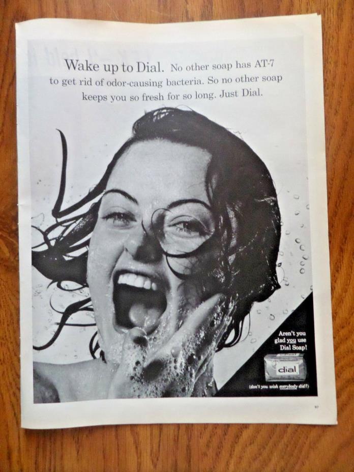 1965 Dial Soap Bar Ad Wake up to Dial