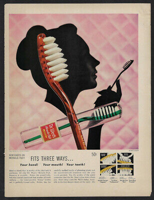 Vintage 1949 DR WEST'S Miracle-Tuft Toothbrush Ad - 
