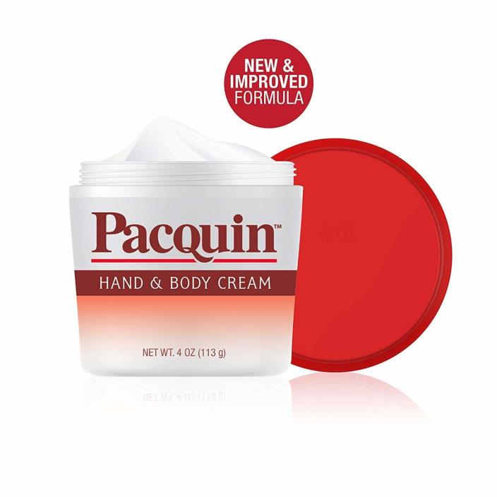 Pacquin Hand & Body Cream - New Formulation 4 OZ Protects Nourishes & Moisturize